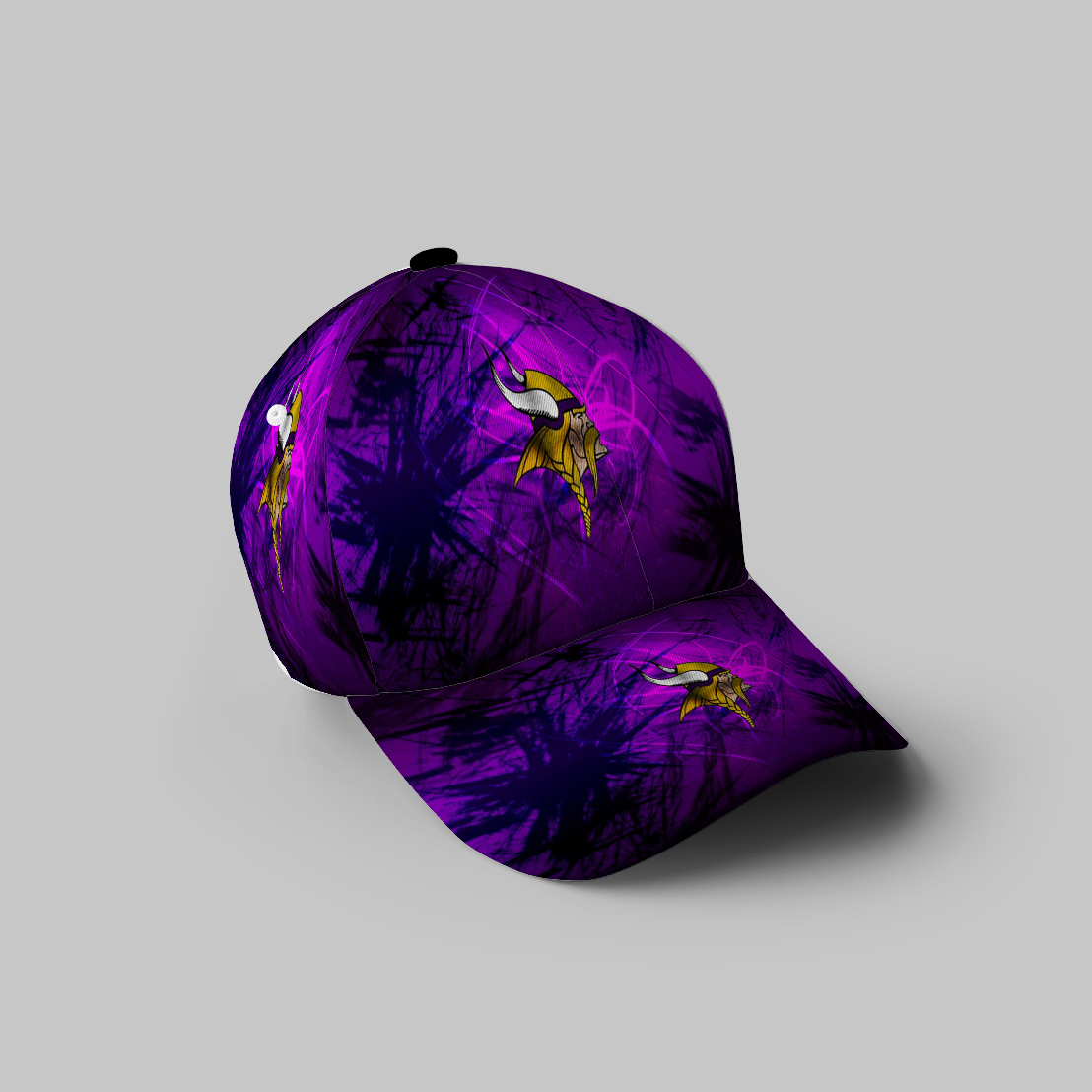 Minnesota Vikings Emblem Brush 3D Printing Baseball Cap Classic Hat