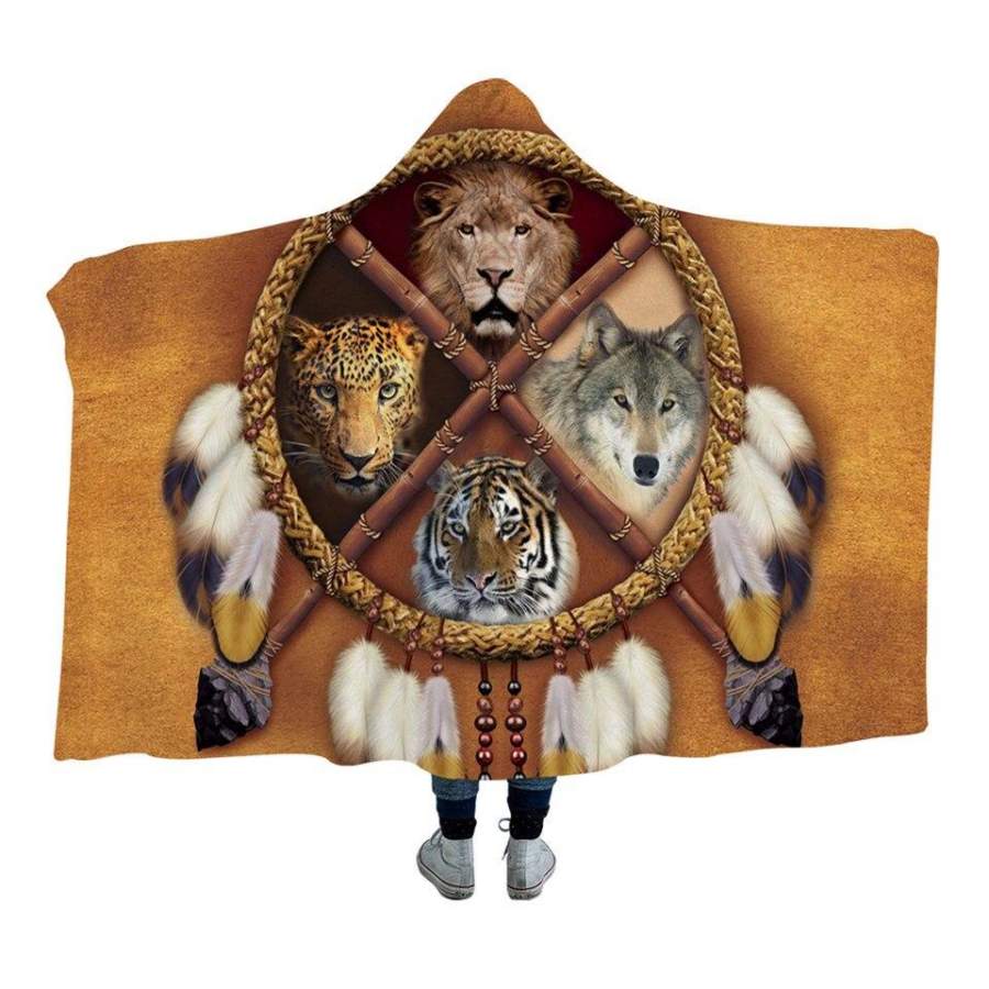 The Majestic Four Hooded Blanket