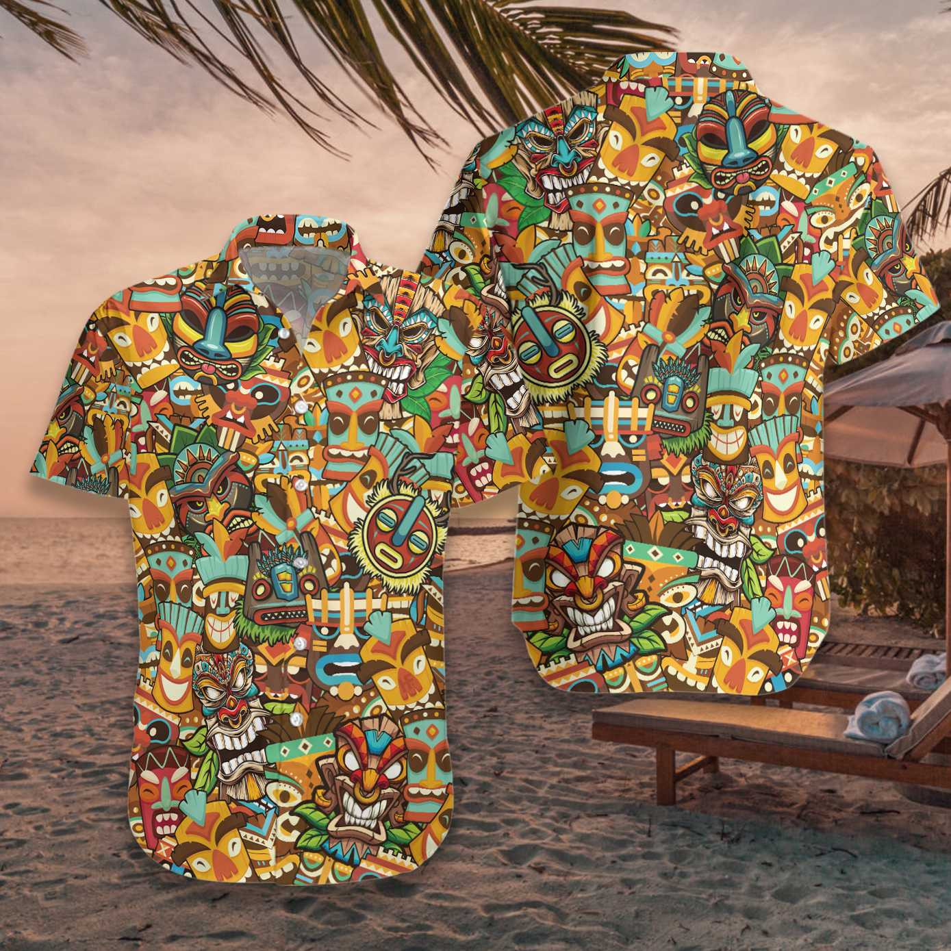 African Tiki Hawaii Shirt Unisex Adult Ha16202