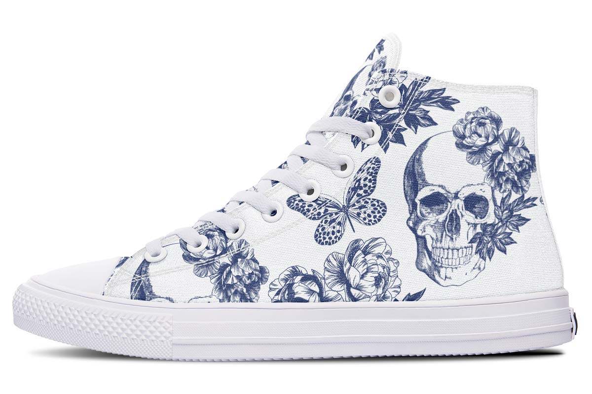 skull high top vans