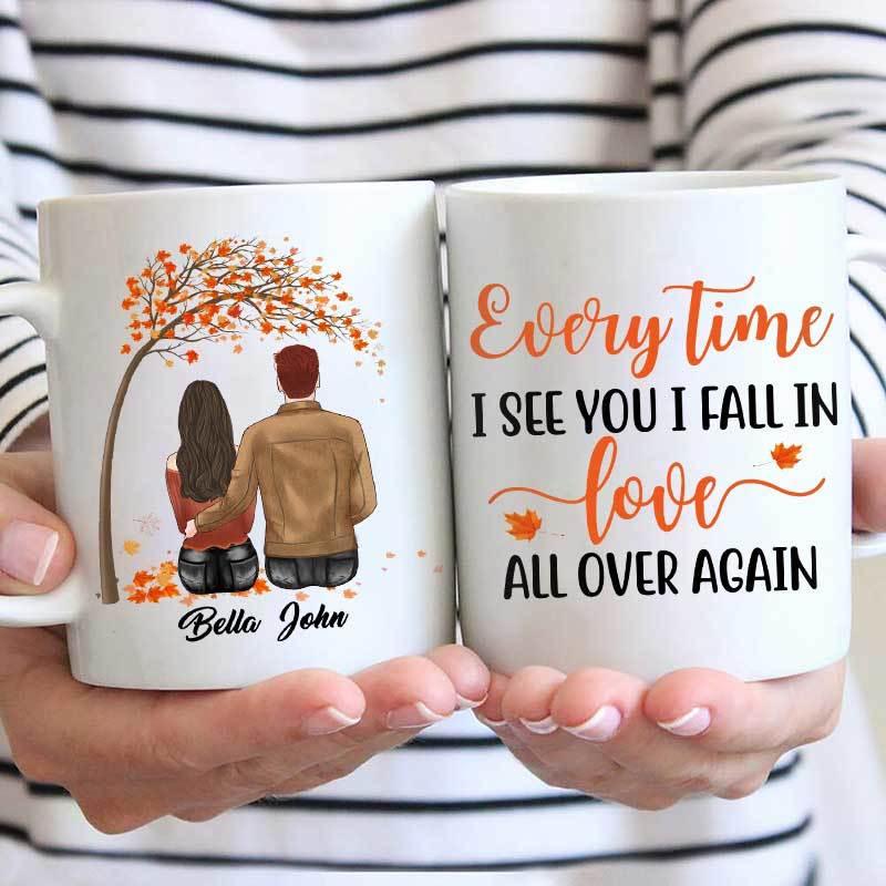 Fall Season Couple Love Gift For Him For Her Personalized Coffee Mug