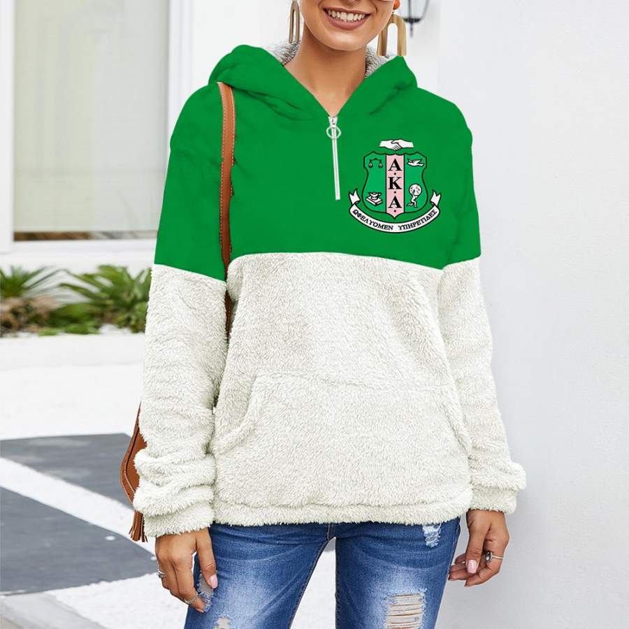 Alpha Kappa Alpha Fleece Half Zipper Hoodie 2