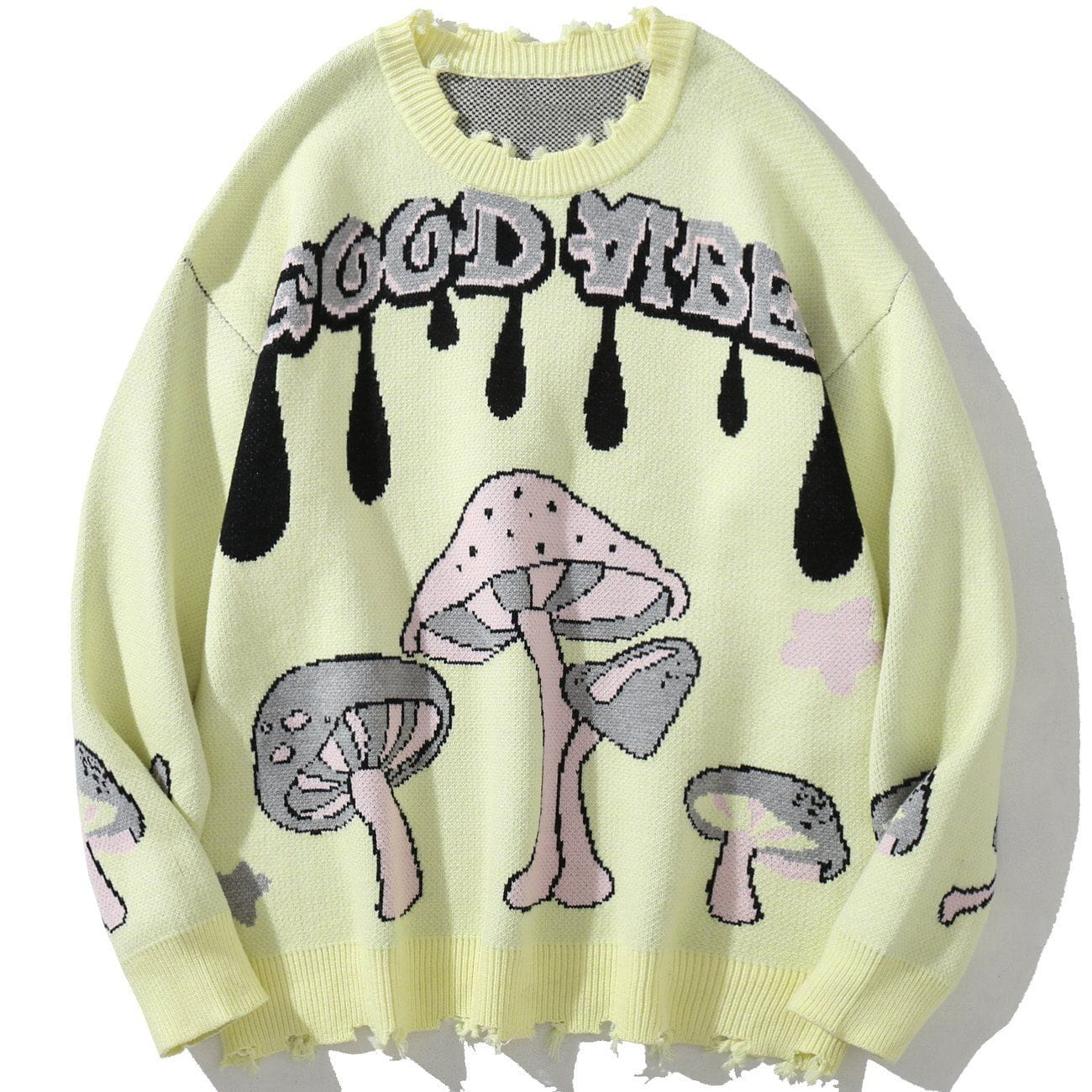 Talishko™ – Cartoon Mushroom Pattern Knit Sweater