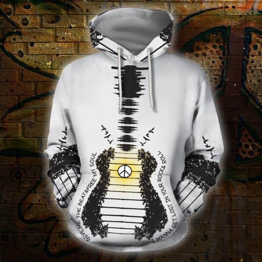 3D All Over Print Guitar Hoodie HG