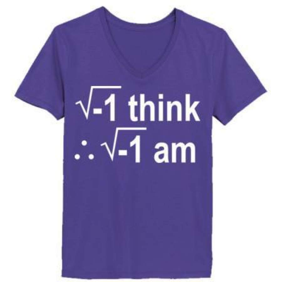 AGR 1 Think 1 Am Math – Ladies’ V-Neck T-Shirt