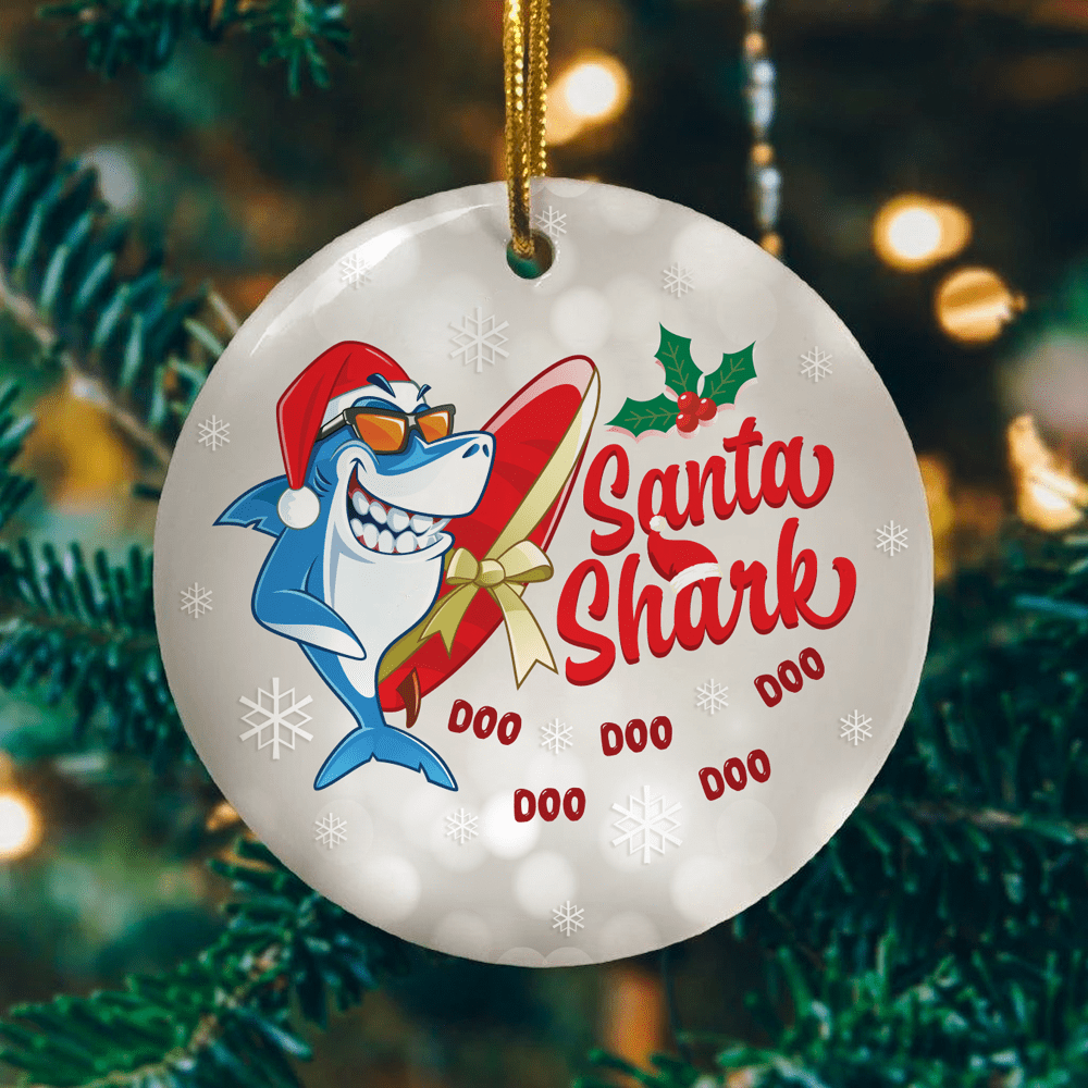 Viticstore™ Santa Shark Ceramic Ornament For Holiday Decoration, Christmas Gift Ideas