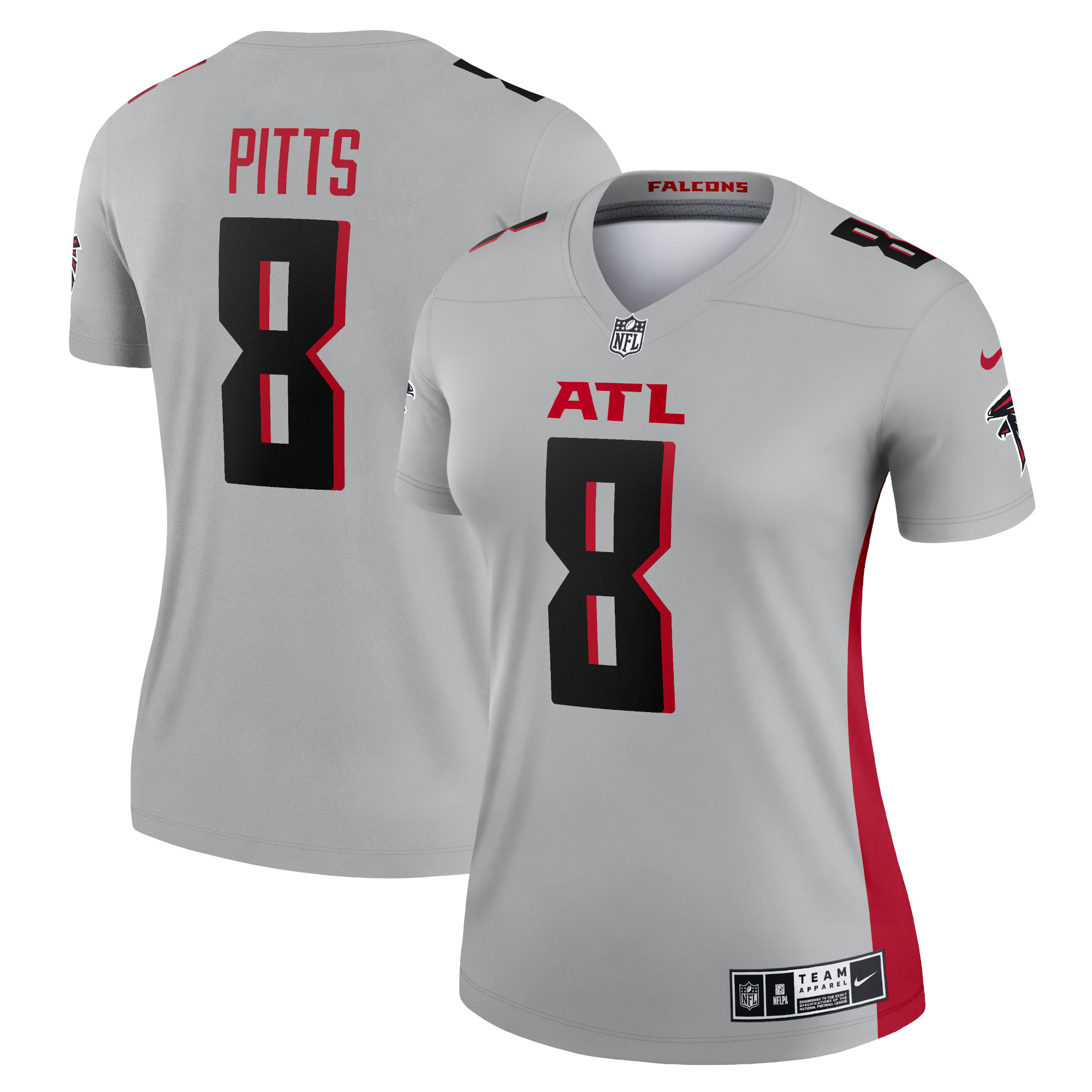 Women’s Atlanta Falcons Kyle Pitts Gray Inverted Legend Jersey