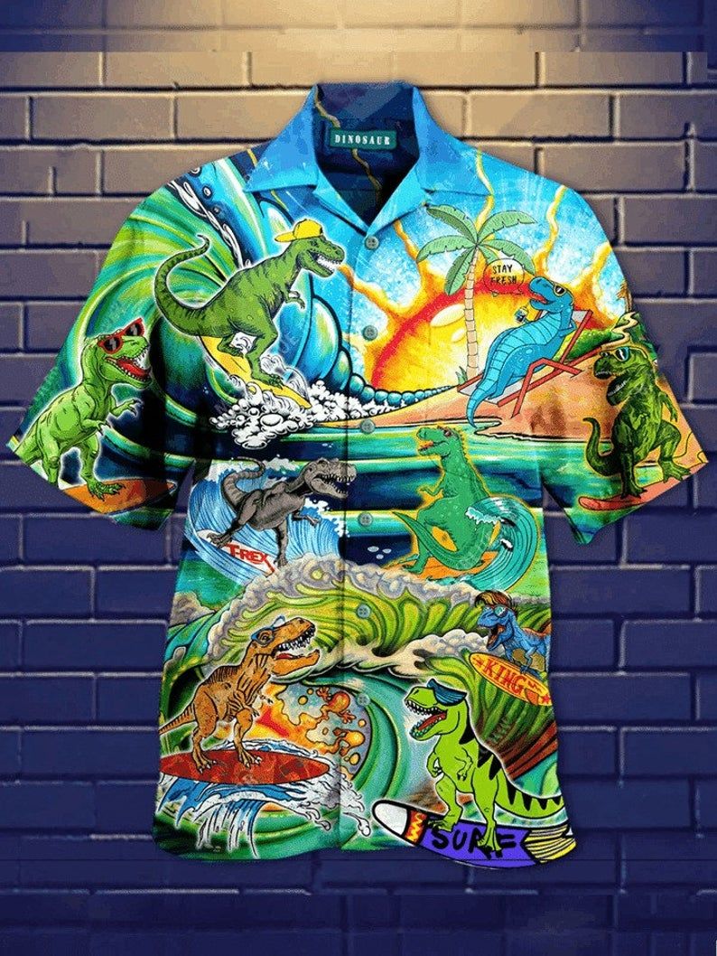 Dinosaurs Multicolor Unique Design Hawaii Shirt Ha23669