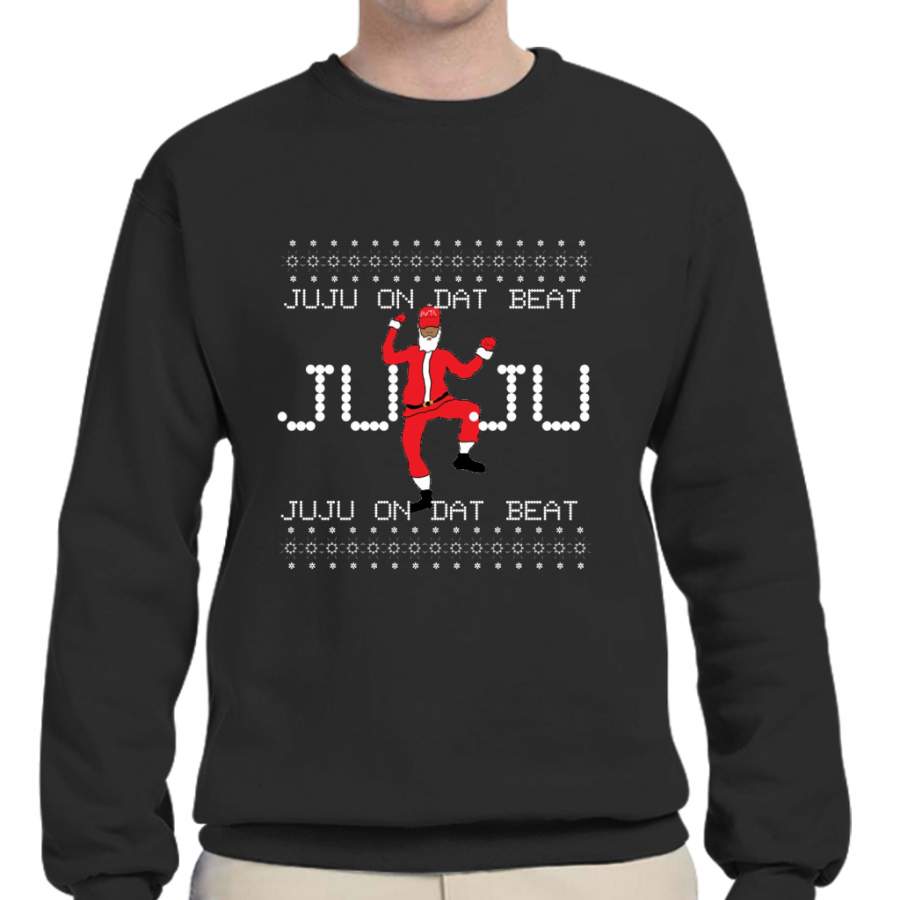 Ugly Christmas Sweater – Santa JuJu On Dat Beat Crew Neck Sweatshirt