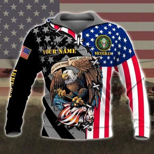 Custom name US Army Eagle All Gave Some, Some Gave All American Flag ...