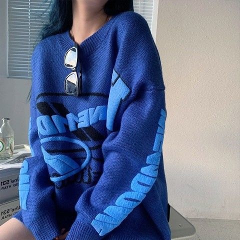 Autumn Striped Knitted Sweater Women’s Pullover Sweaters Women Pullovers Jersey Oversize Grunge Y2k Pastel Clothes Fashion Tops alx