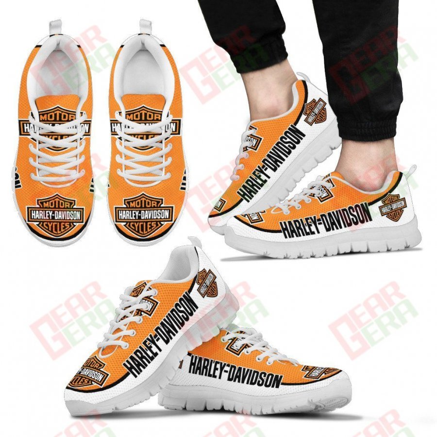 Harley Davidson Sneakers Mens Womens Motorcycle Lovers Custom Print Footwear Casual Riding Shoes GE781