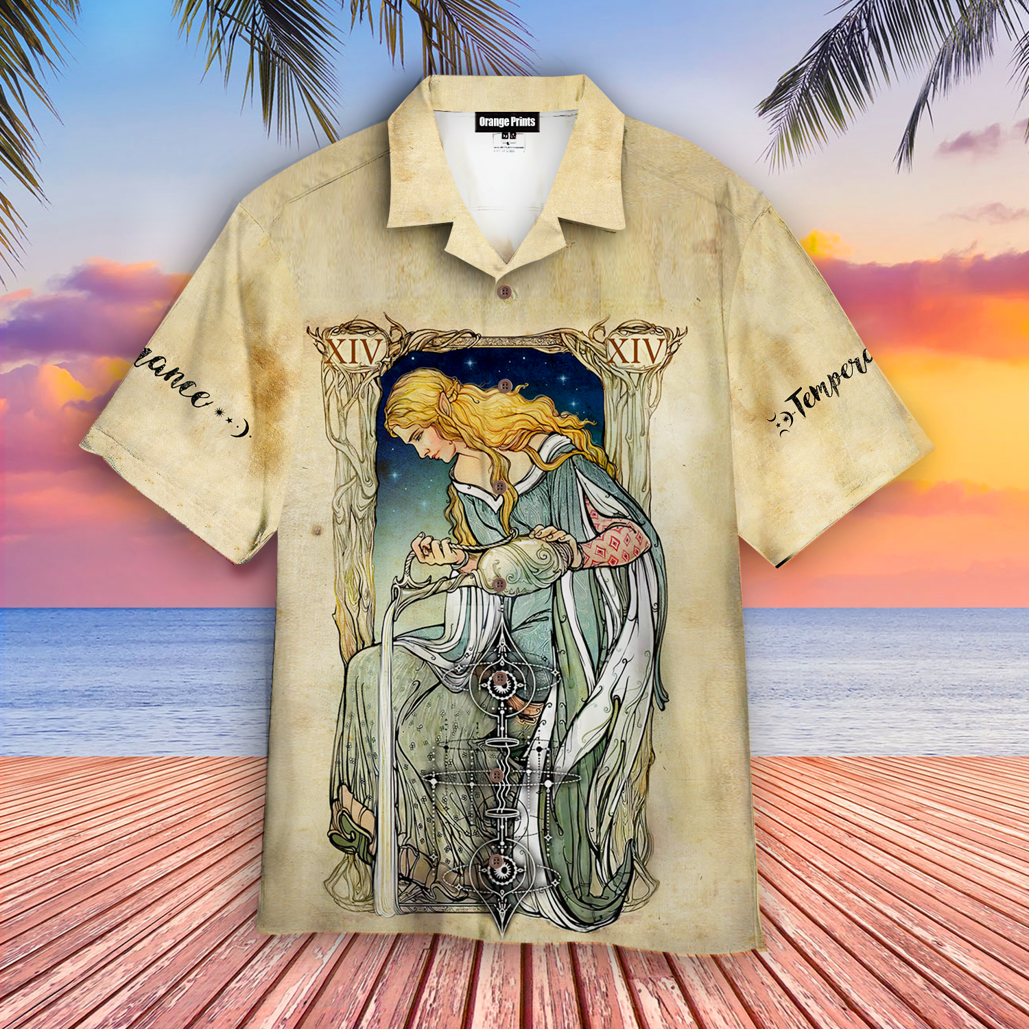 Tarot Cards Temperance Hawaii Shirt For Men And Women Ha38120