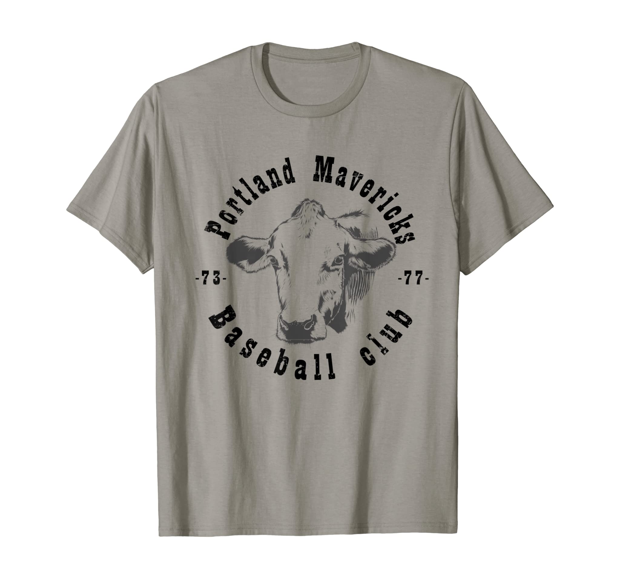 Portland T Shirt Cows Mavericks Baseball Vintage For Mens T-Shirt