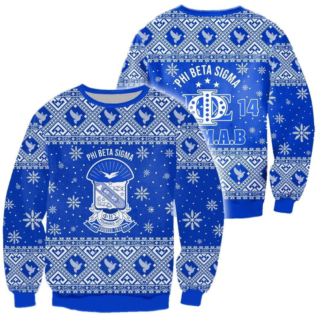 Fraternity Sweatshirt – Crewneck Sweatshirt Christmas Snow Ball Phi Beta Sigma