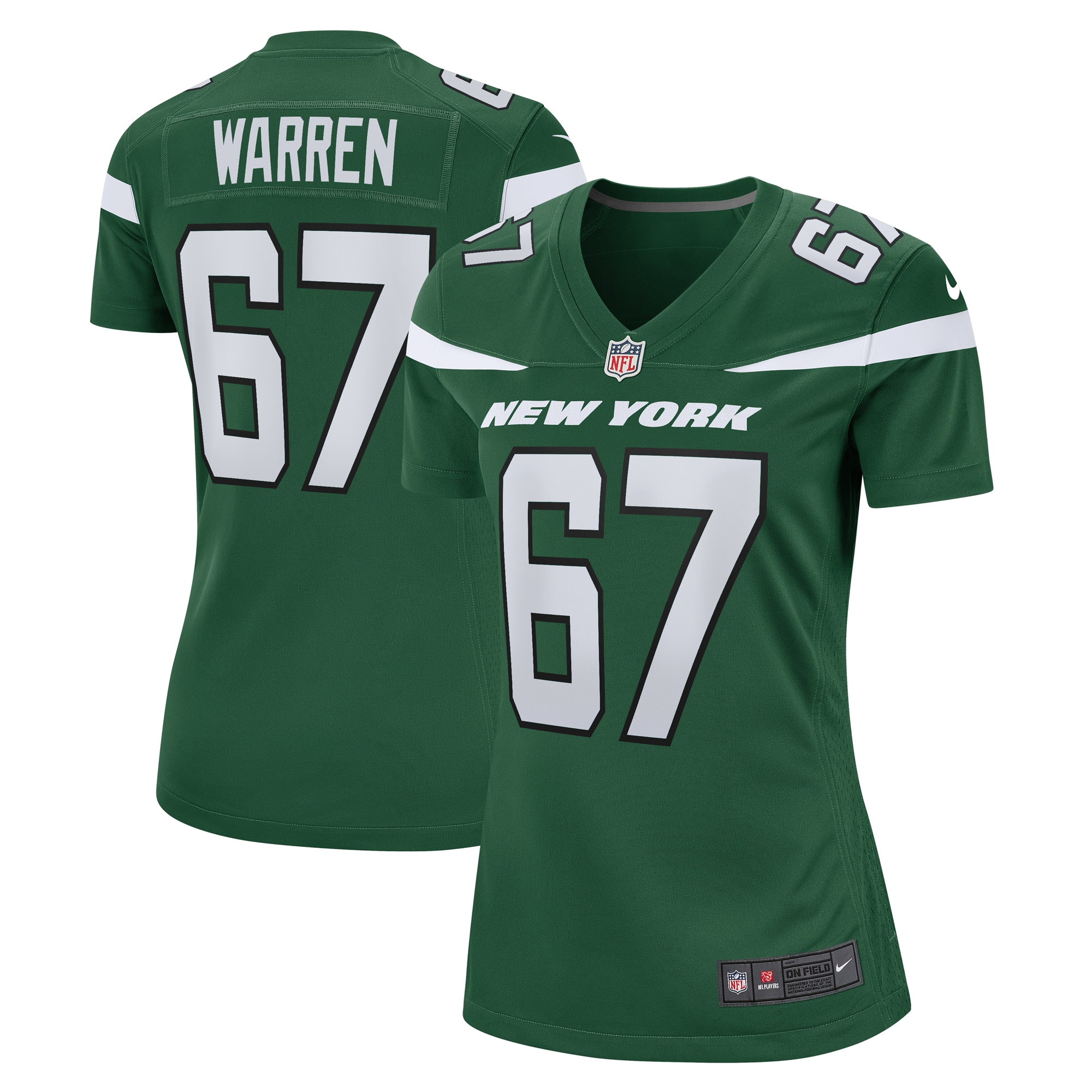 Carter Warren New York Jets Women's Game Jersey – Gotham Green