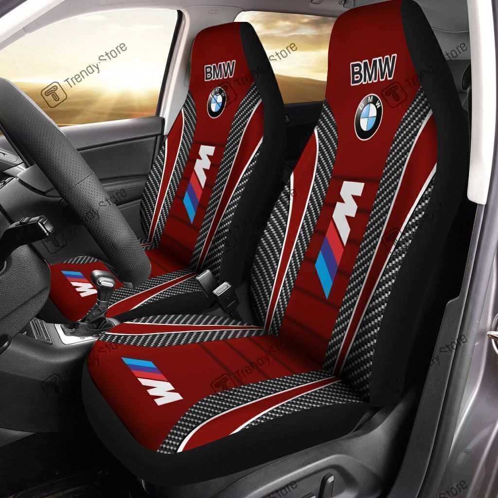 Bmw Car Seat Cover Set Of 2 Ver 6 Red