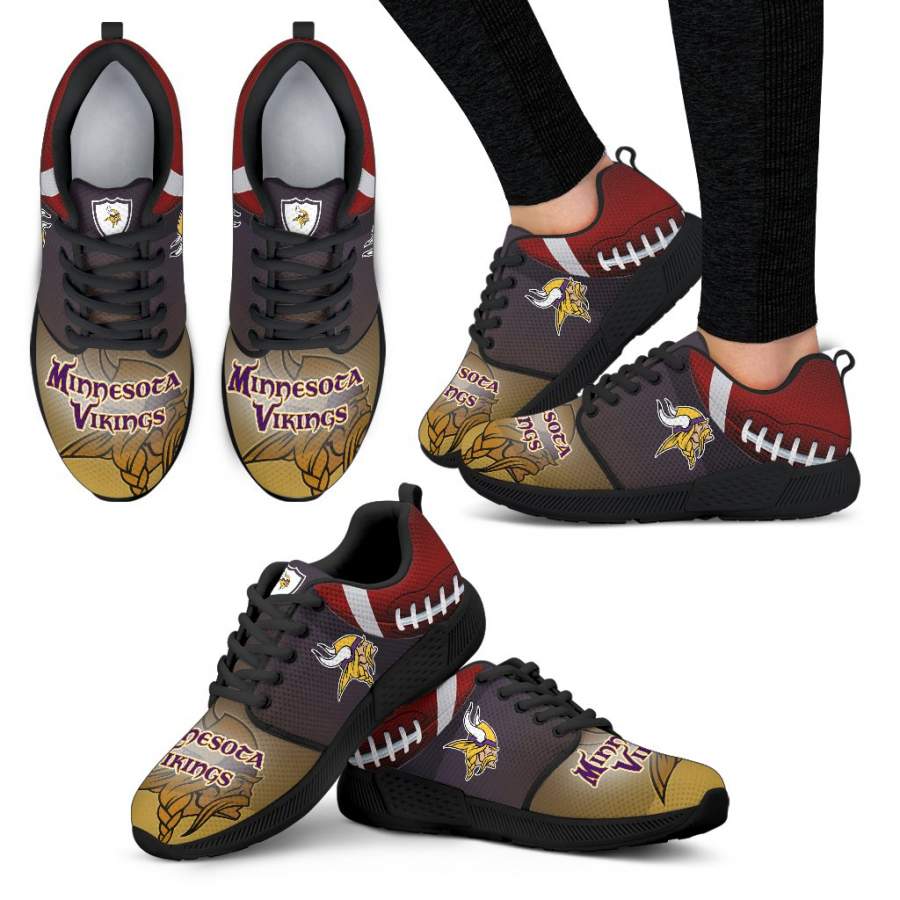 Awesome Minnesota Vikings Running Sneakers For Football Fan