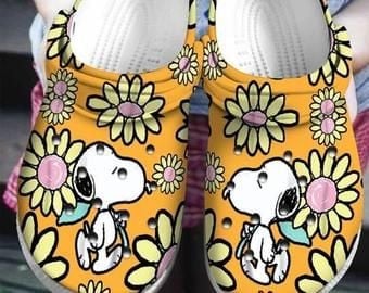 Snorider Design Snoopy Crocs 3D Shoes Snoopy Flower Crocs Crocband Clog Clogs For Snoopy Lover Snoopy Classic Clogs