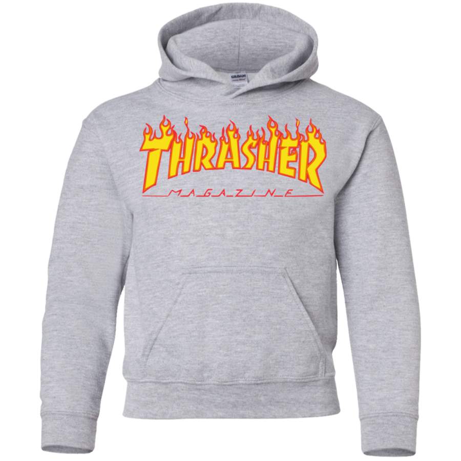 Thrasher Magazine Flame G185B Gildan Youth Pullover Hoodie