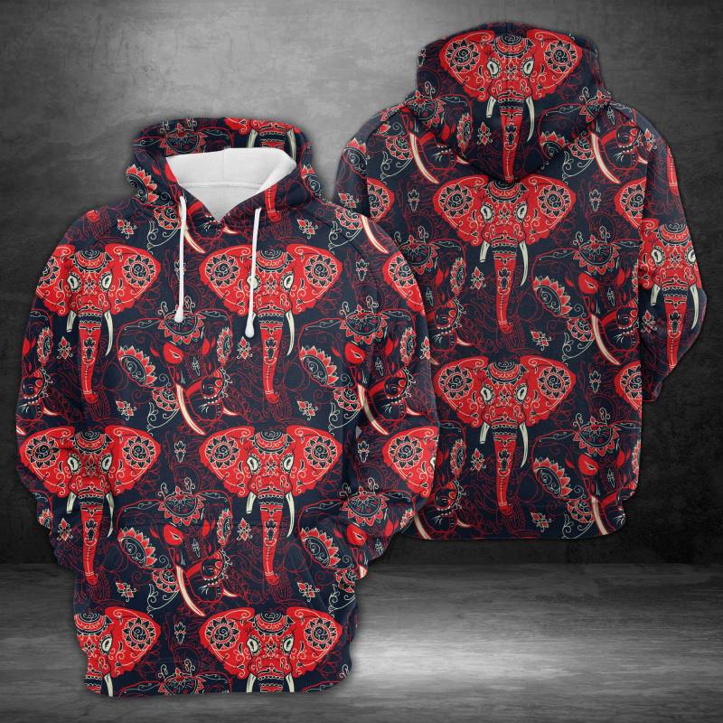 Strong Elephant  H6516 – All Over Print Unisex Hoodie