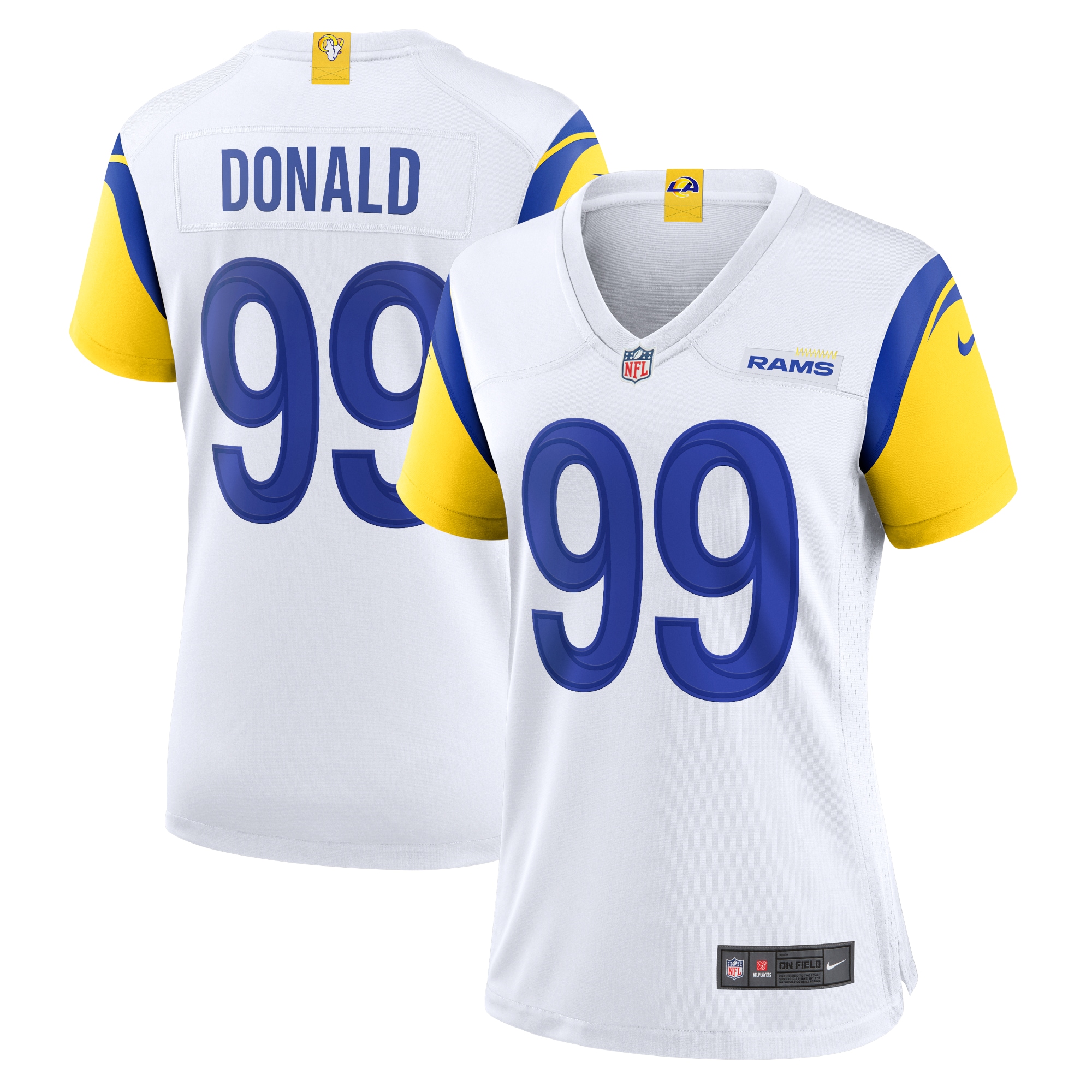 Aaron Donald Los Angeles Rams Women's Player Jersey – White