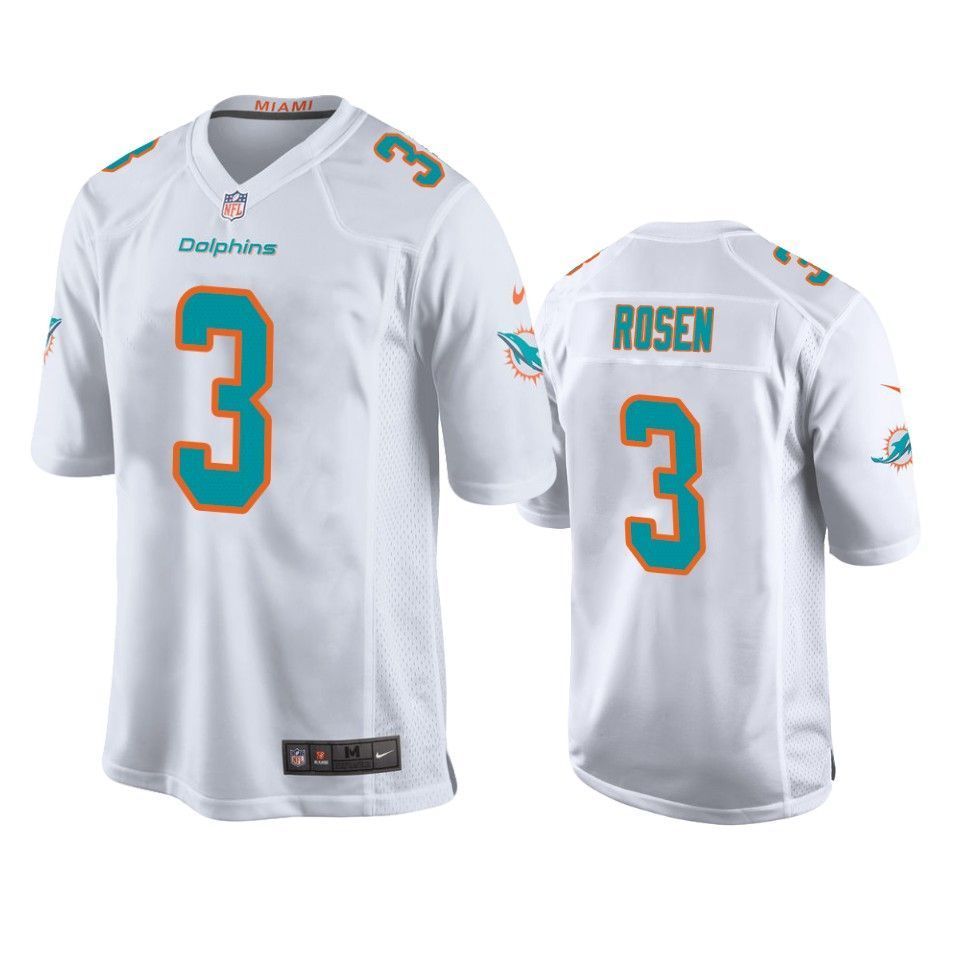 Dolphins Josh Rosen Game White Mens Jersey