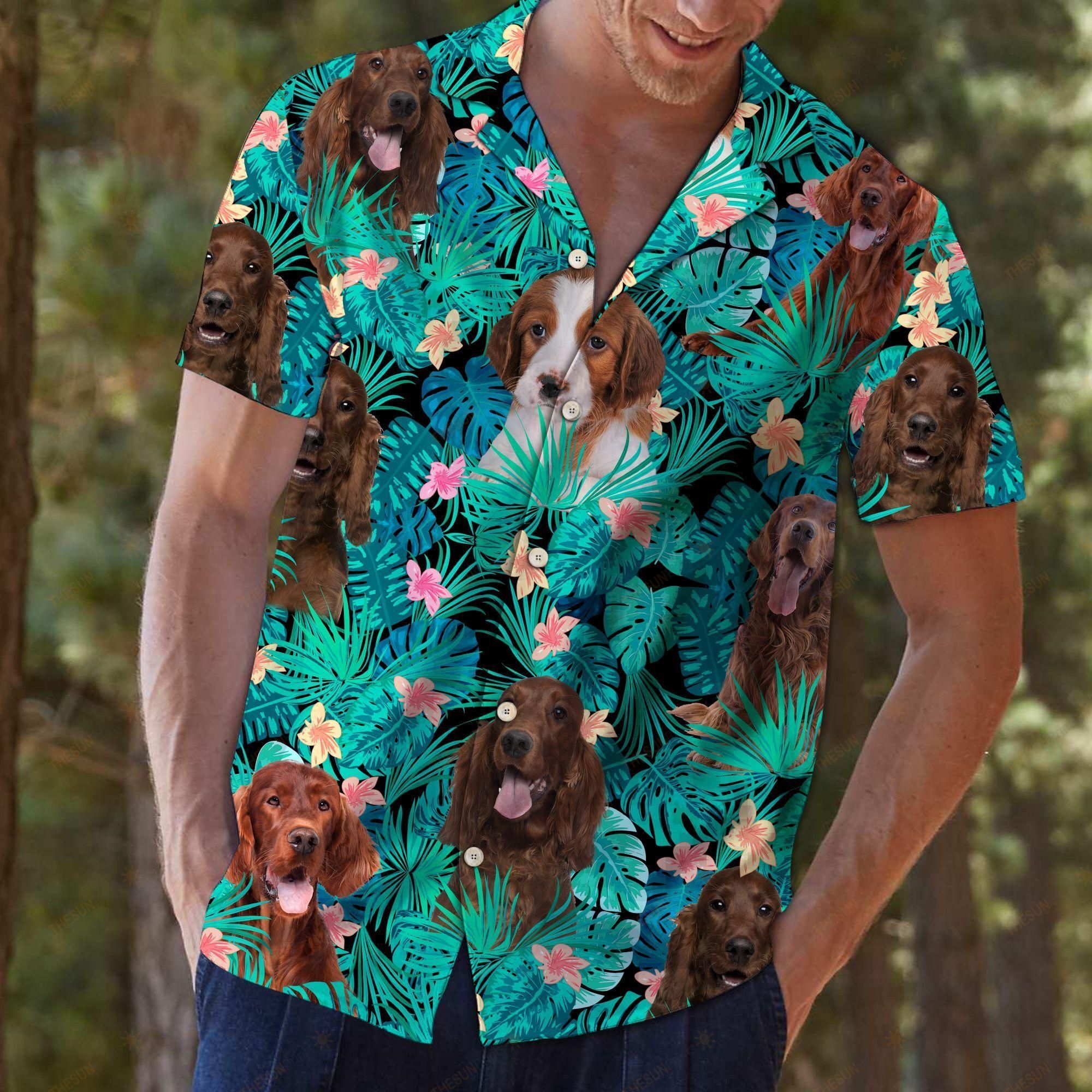 Irish Setter Tropical Hawaiian Shirt Ha61058