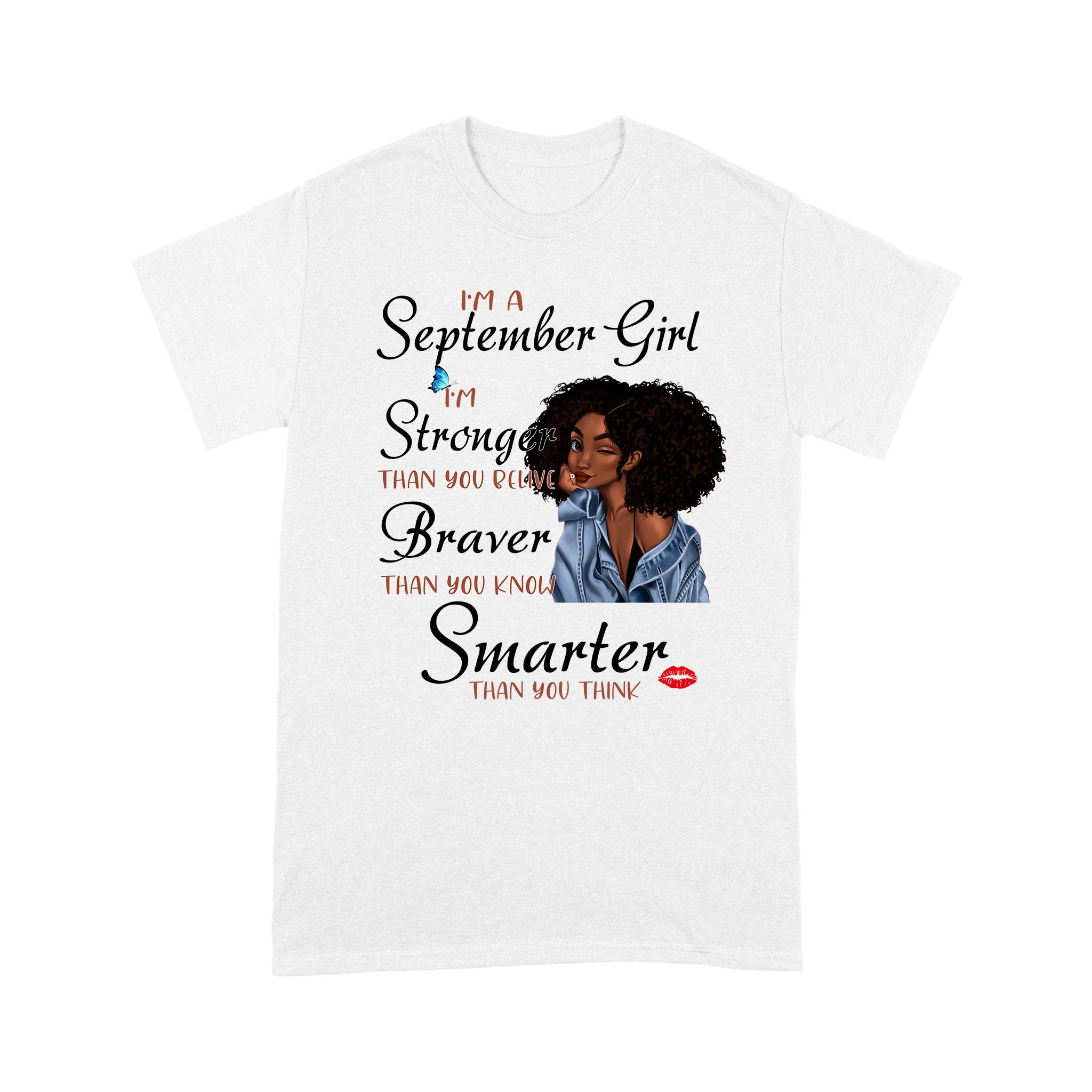 September Black Girl T shirt DL – African Girl T-shirt