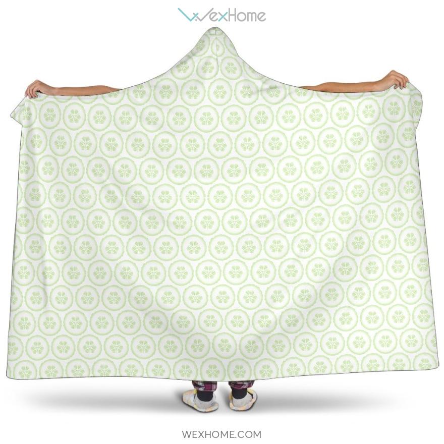 Cucumber Pattern Background Hooded Blanket