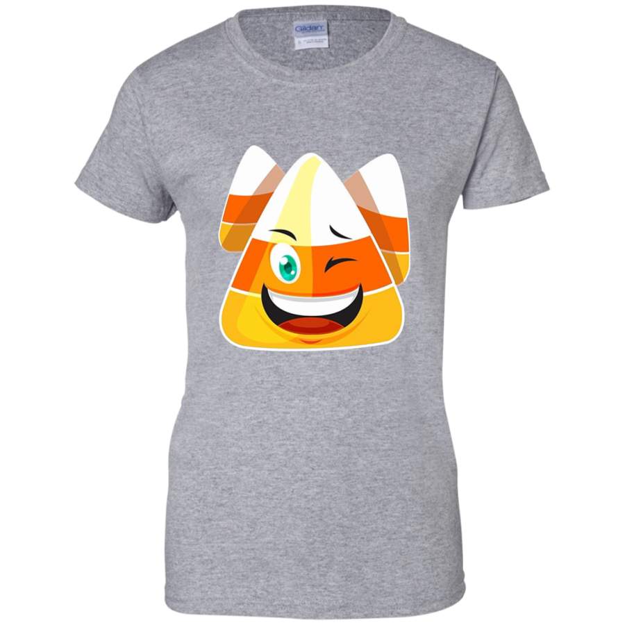 Candy Corn Halloween Emoticon Tee Shirt Costume Happy 2017 Ladies