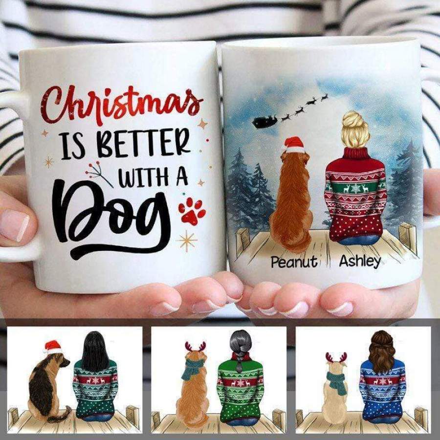 Christmas Is Better With Dogs Personalized Coffee Mug