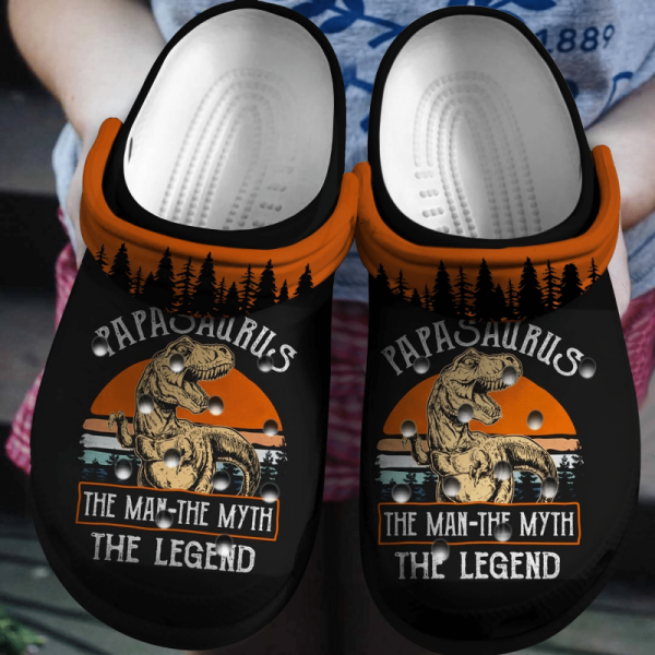 Papasaurus The Man The Myth The Legend Crocs Shoes Crocband Clogs Hn