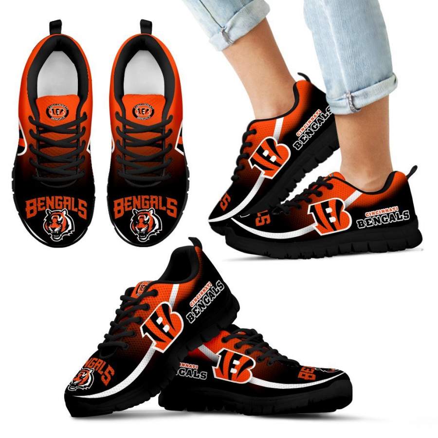 Mystery Straight Line Up Cincinnati Bengals Sneakers