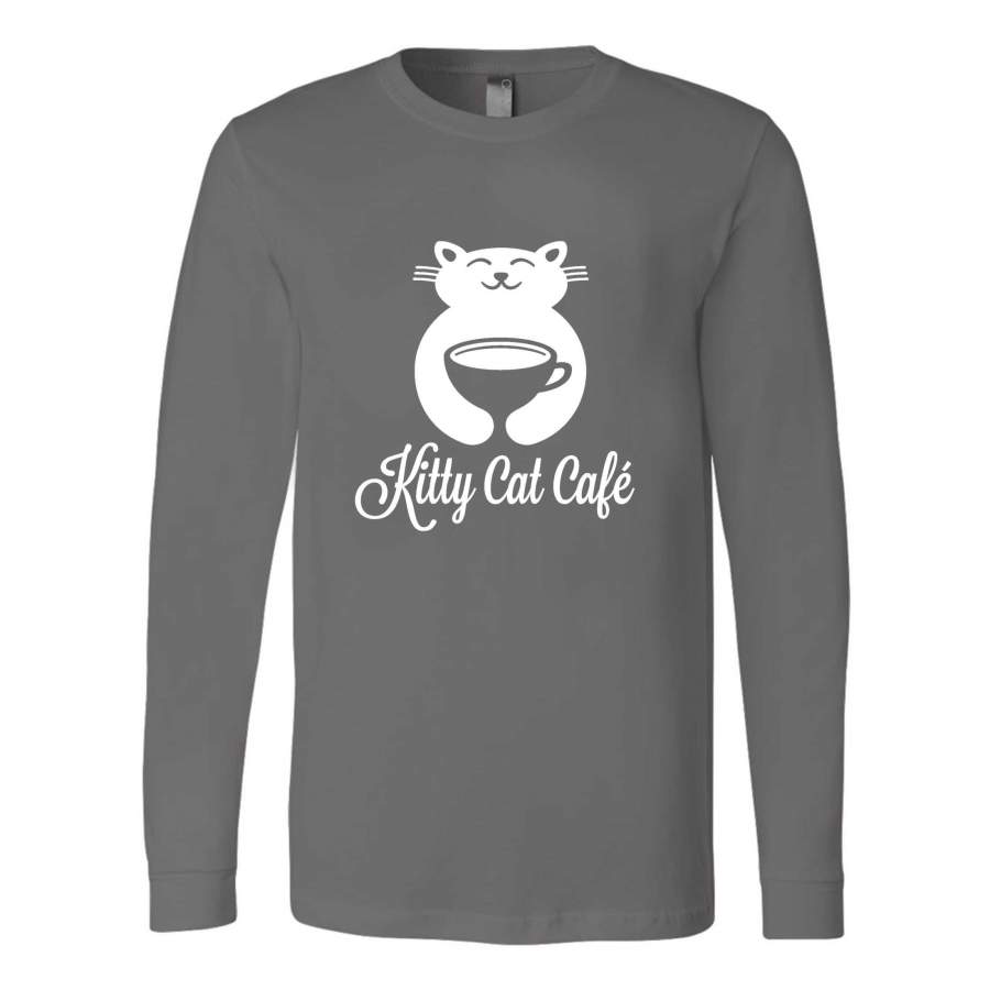 Unique Coffee Lover Gift For Coworker Funny Animal Office Cubicle Art Long Sleeve T-Shirt