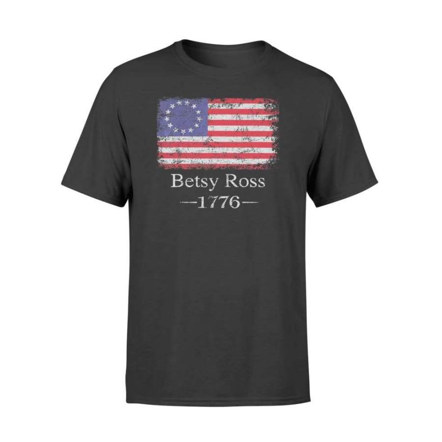 God Bless America Betsy Ross Flag 1776 Vintage – Standard T-shirt