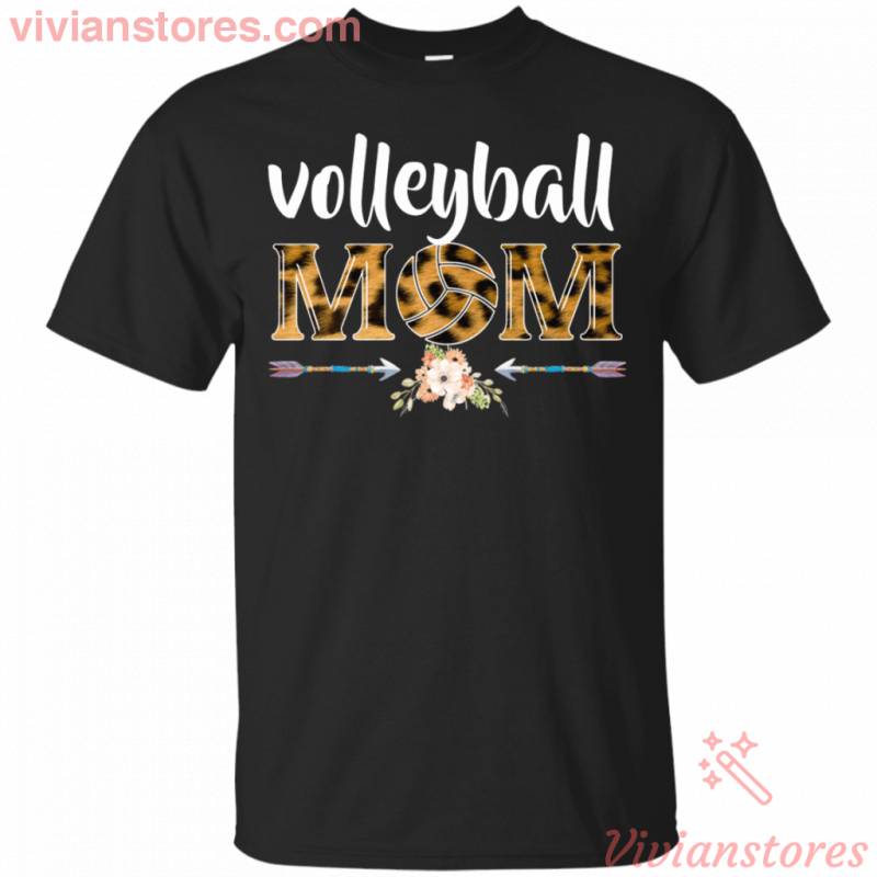 Volleyball Mom Bohemian Leopard T-Shirt