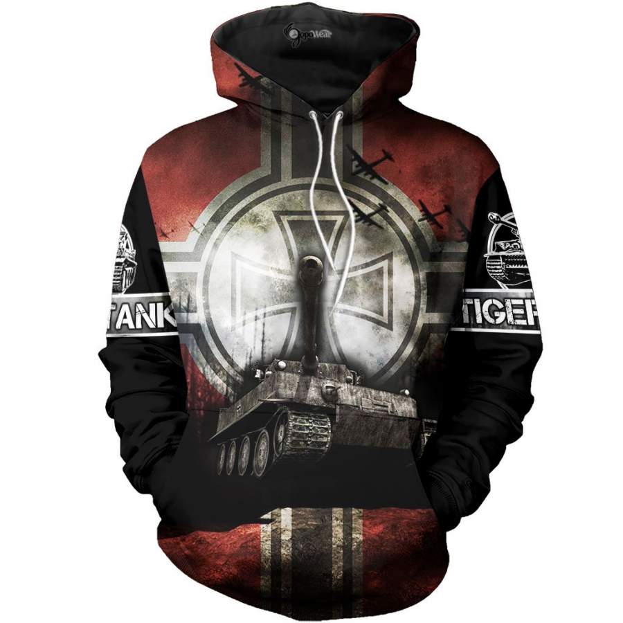 Tiger Tank German 3D All Over Printed Shirts for Men and Women