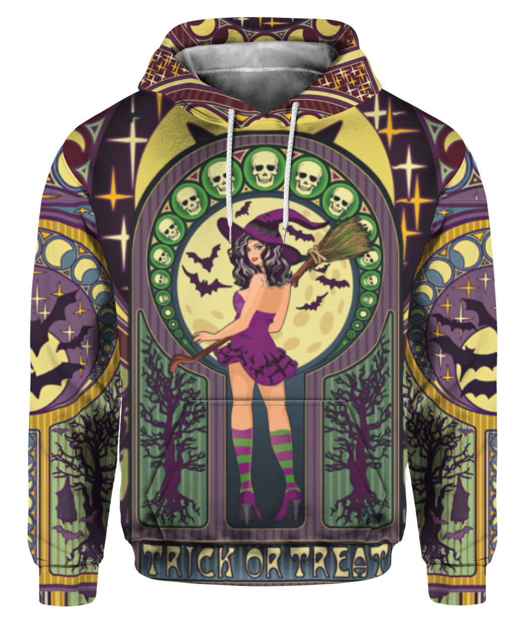 Oragontee Witch Full Moon Halloween 3D All Over Print | For Men & Women | Adult | Hp1158