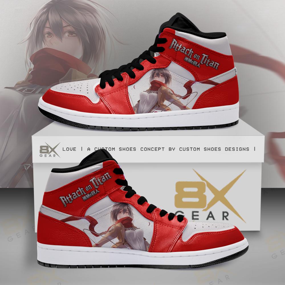 Attack On Titan Jd Sneakers Mikasa Trainee Squad