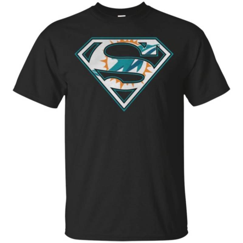 High Quality Miami Dolphins Superman Logo Shirts