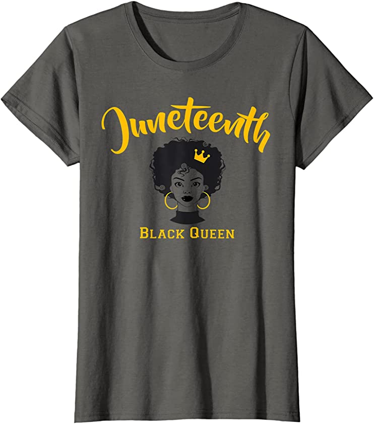 Womens Juneteenth Black Queen African American Girl 4th of July Tee T-Shirt