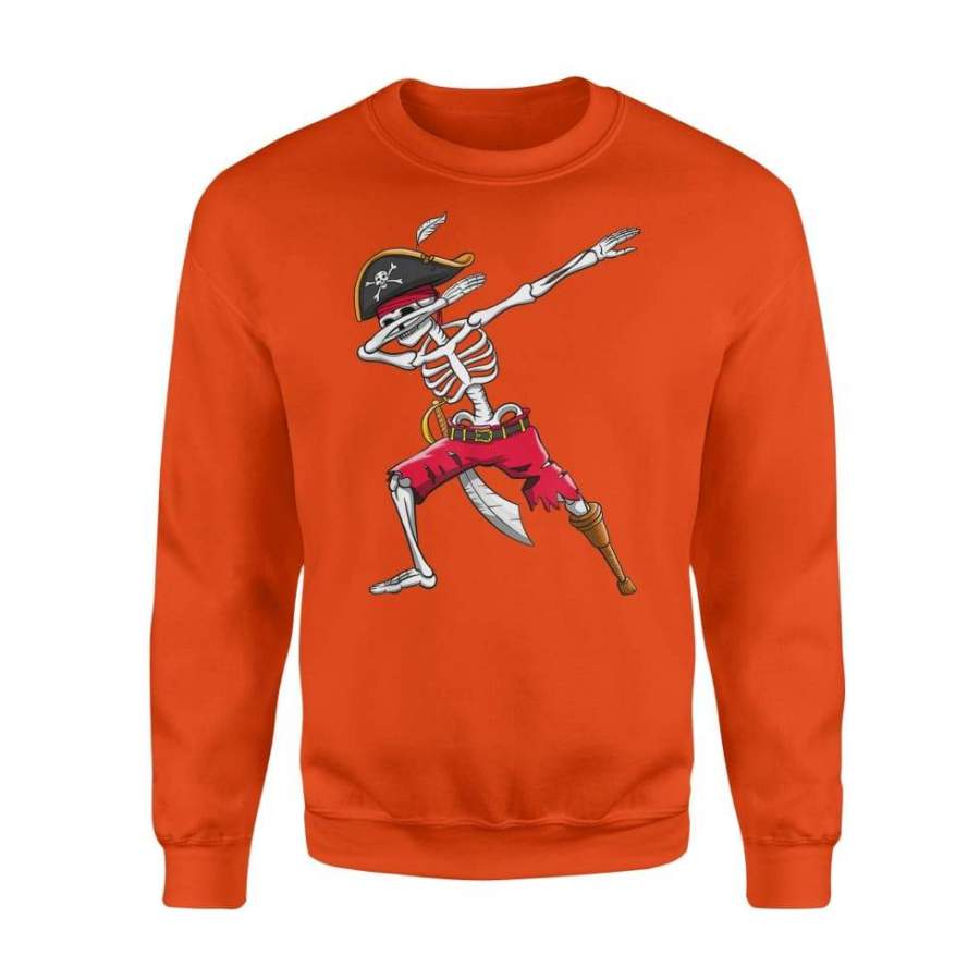 Dabbing Skeleton Pirate Shirt Kids Boys Halloween Gift Dab – Standard Fleece Sweatshirt