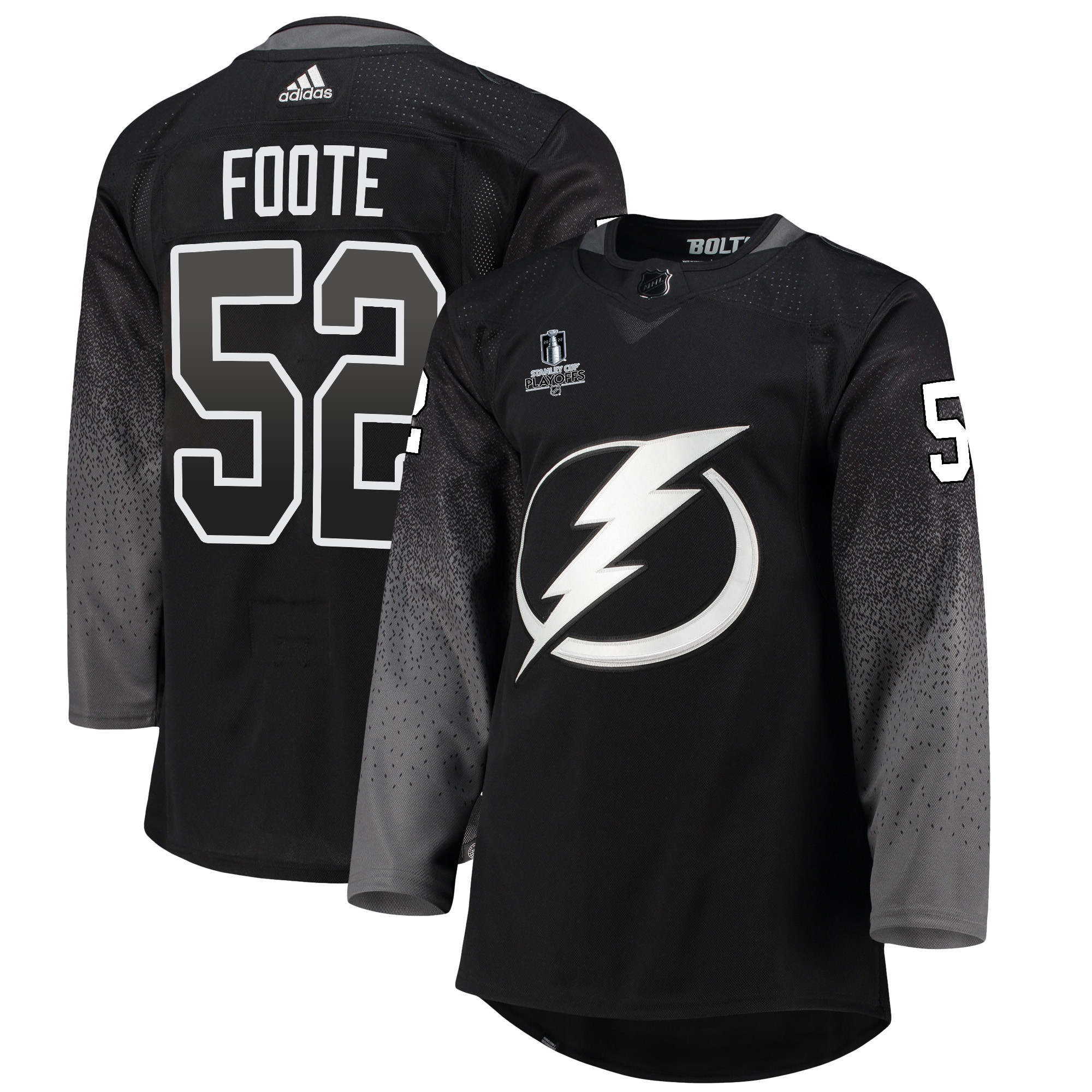 Tampa Bay Lightning Callan Foote 52 Alternate 2022 Stanley Cup Playoffs Breakaway Men Jersey – Black