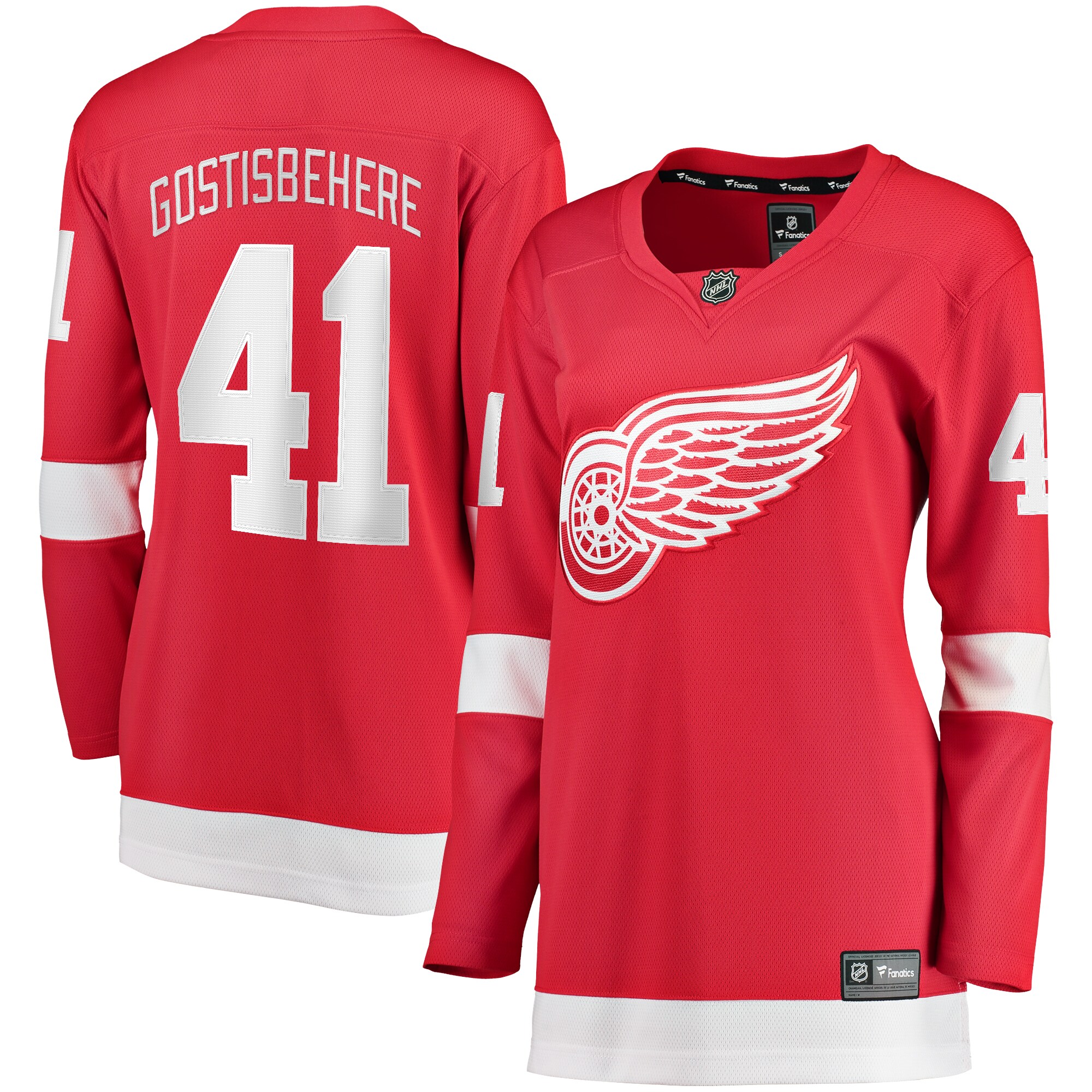 Shayne Gostisbehere Detroit Red Wings Branded Women's Home Breakaway Player Jersey – Red