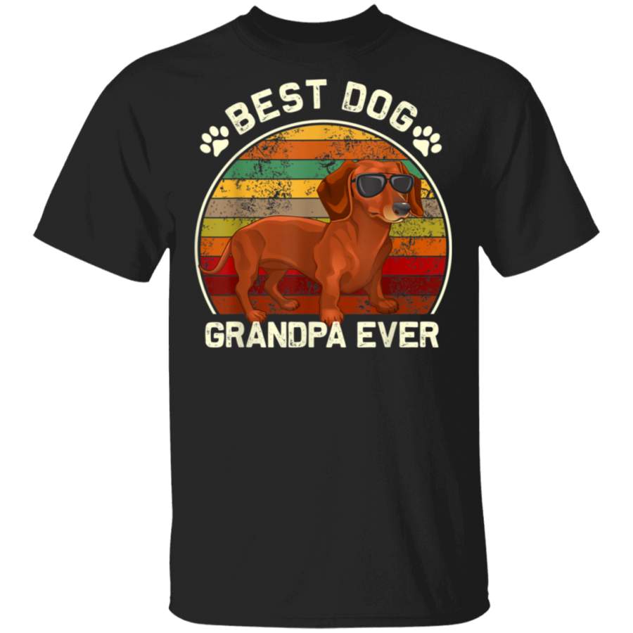 Best Dog Grandpa Ever Dachshund Funny Fathers Day Gift TShirt