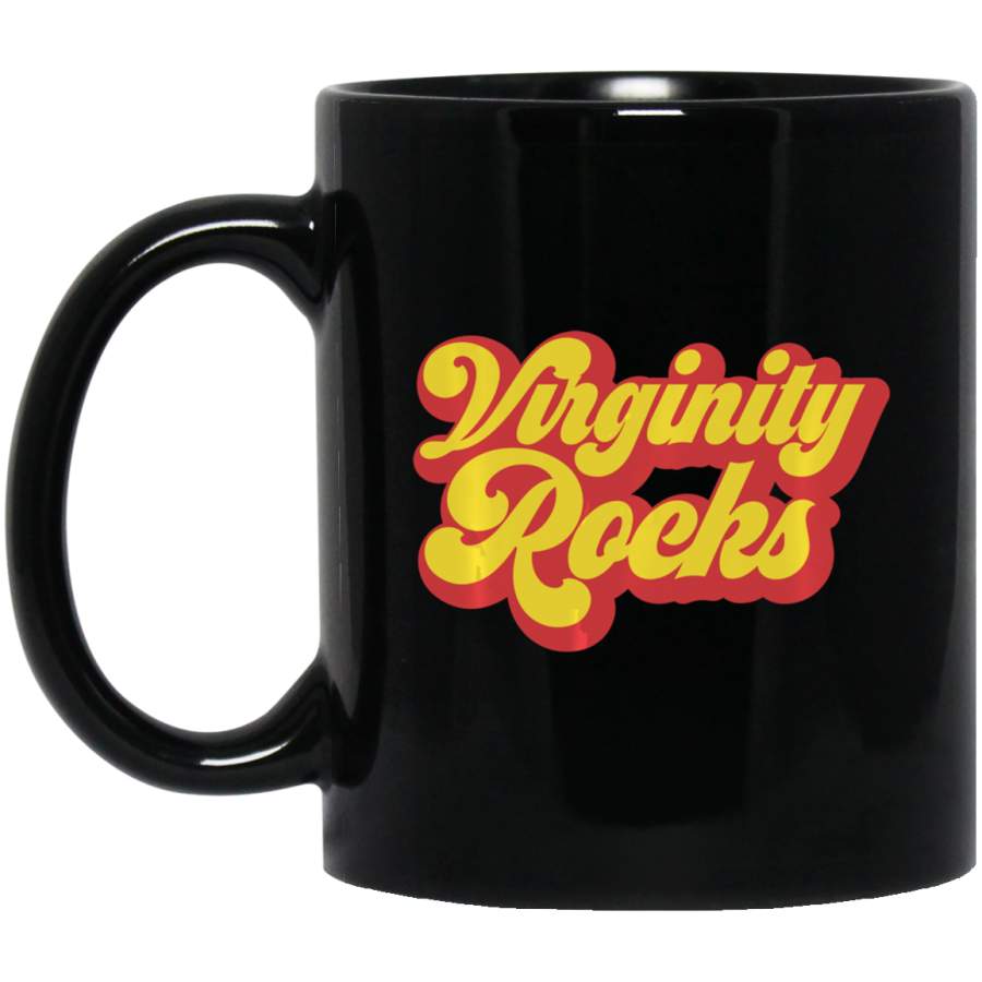 Virginity Rocks Retro 70s Vintage style Coffee Mug