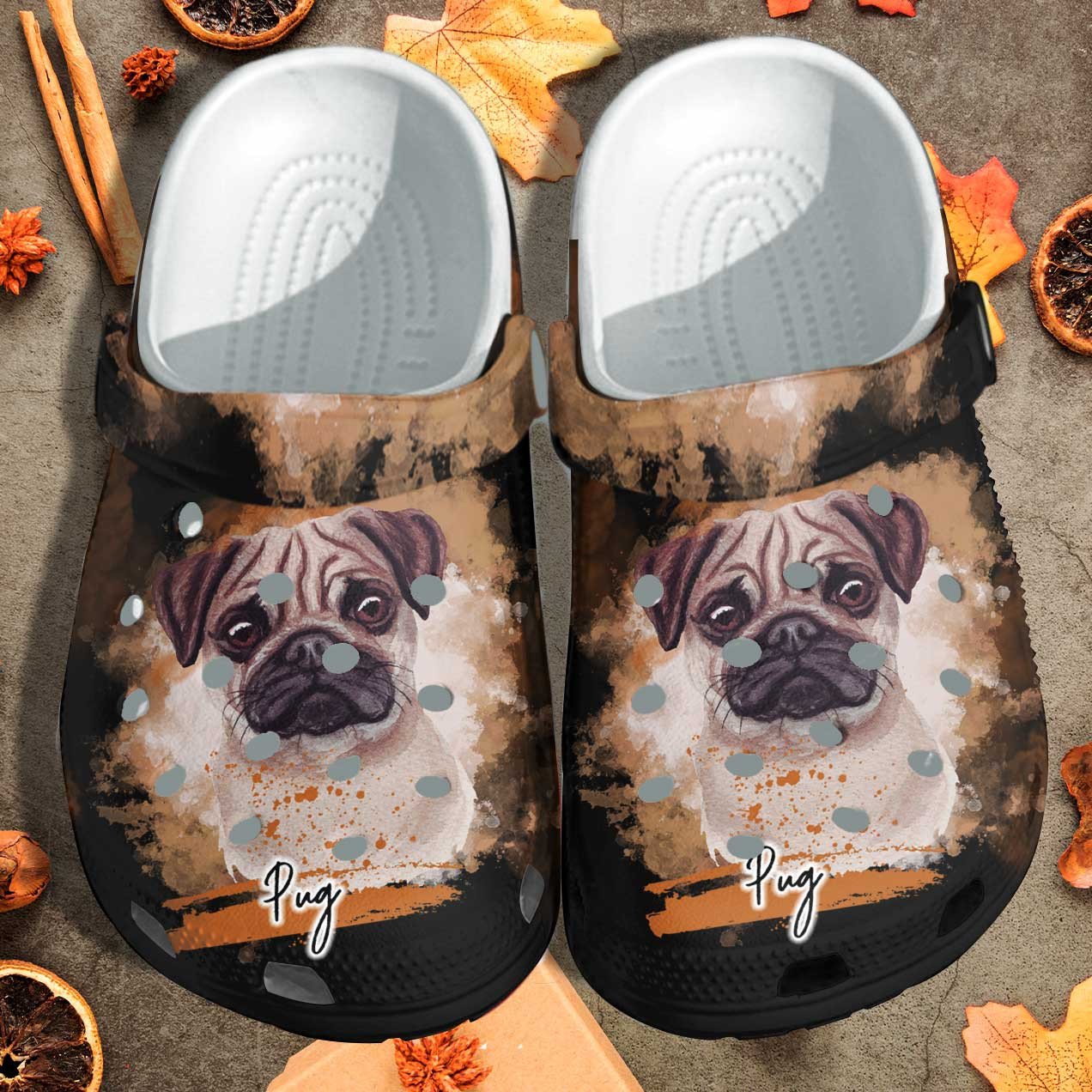 Pug Dog Dad Cute Funny Shoes Crocs Clogs Gifts For Mothers Day 2022 – Cr-Pug05 – Gigo Smart