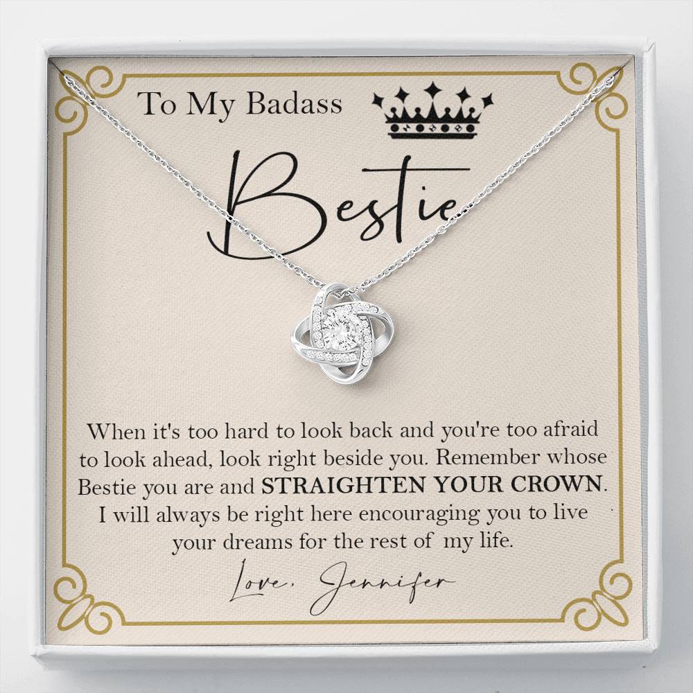 To My Badass Bestie Necklace, Gift For Bestfriend, Best Friend Gift