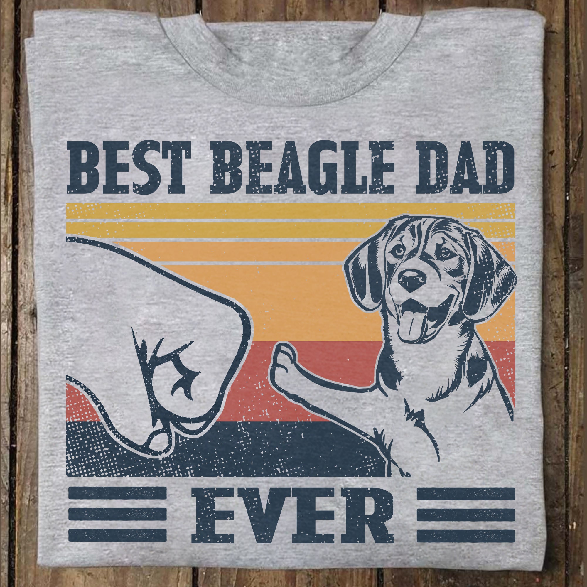 Best Beagle Dad Ever Vintage Graphic Unisex T Shirt, Sweatshirt, Hoodie Size S – 5XL